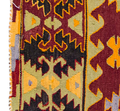 Vintage Kilim Rug,Denizli Kilim 3" x 6" feet 92 x 183 cm