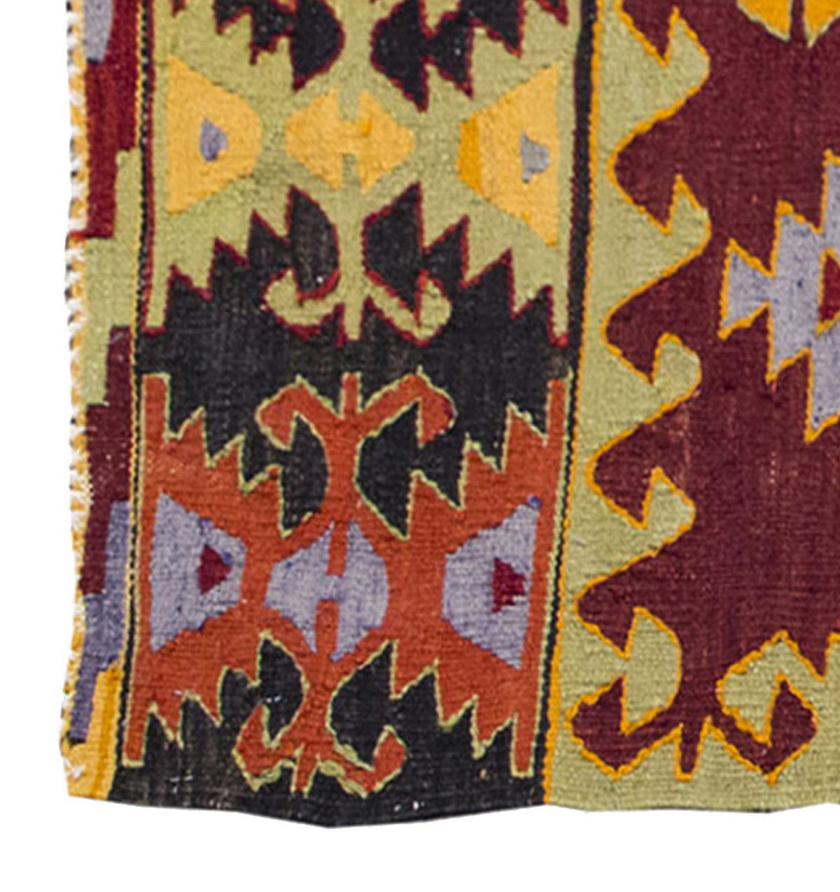 Vintage Kilim Rug,Denizli Kilim 3" x 6" feet 92 x 183 cm