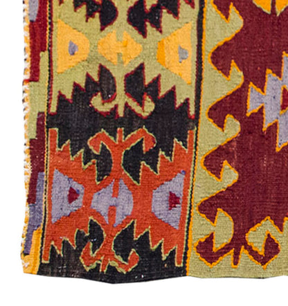 Vintage Kilim Rug,Denizli Kilim 3" x 6" feet 92 x 183 cm