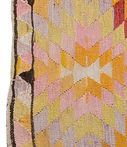 Vintage Kilim Rug,Denizli Kilim 3'1" x 3'9" feet 95 x 115 cm
