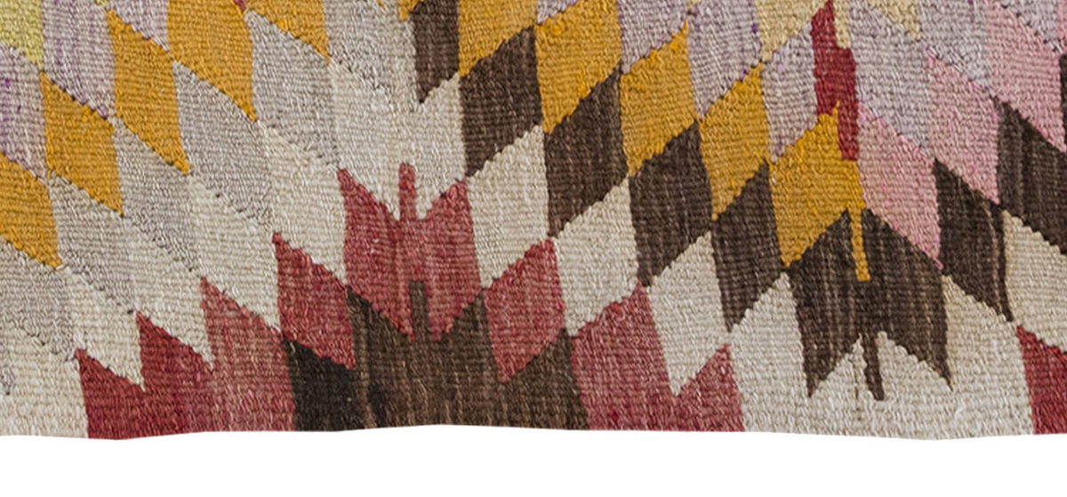 Vintage Kilim Rug,Denizli Kilim 3'1" x 3'9" feet 95 x 115 cm