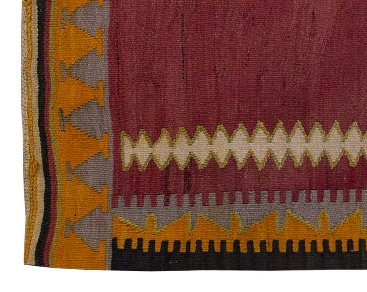Vintage Kilim Rug,Konya Kilim 3'1" x 4'2" feet 95 x 127 cm