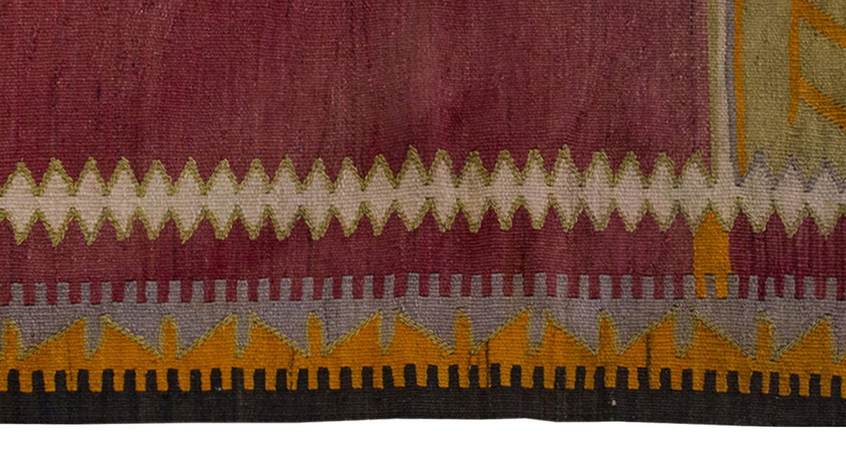 Vintage Kilim Rug,Konya Kilim 3'1" x 4'2" feet 95 x 127 cm