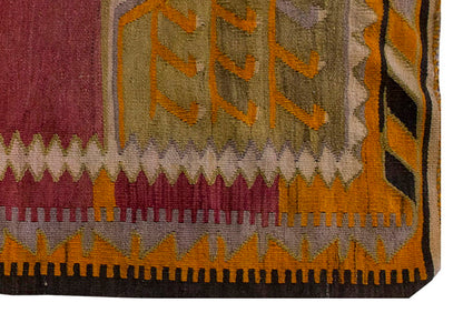 Vintage Kilim Rug,Konya Kilim 3'1" x 4'2" feet 95 x 127 cm
