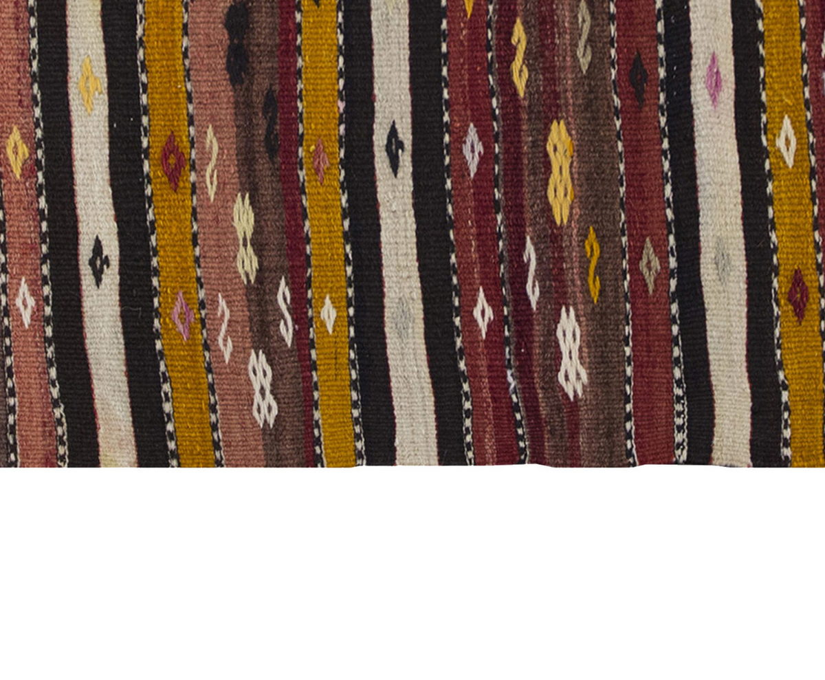 Vintage Kilim Rug,Konya Kilim 3'1" x 4'3" feet 94 x 130 cm