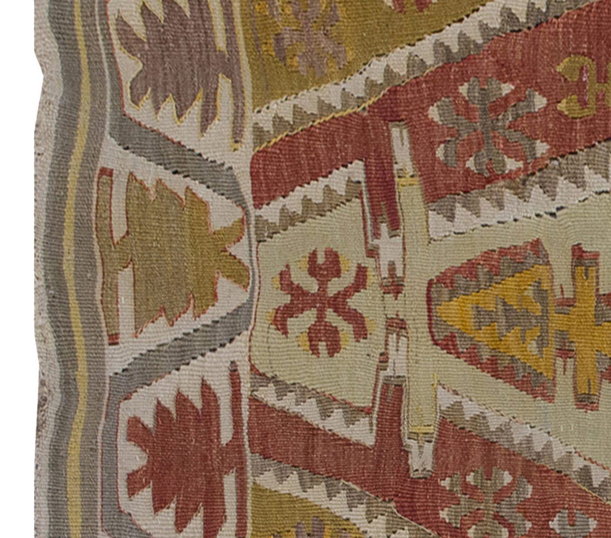 Vintage Kilim Rug,Kırşehir Kilim 3'1" x 4'3" feet 95 x 130 cm