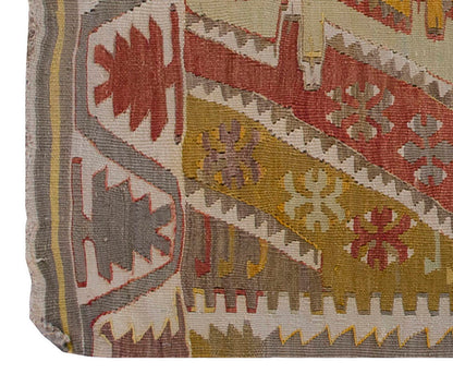 Vintage Kilim Rug,Kırşehir Kilim 3'1" x 4'3" feet 95 x 130 cm