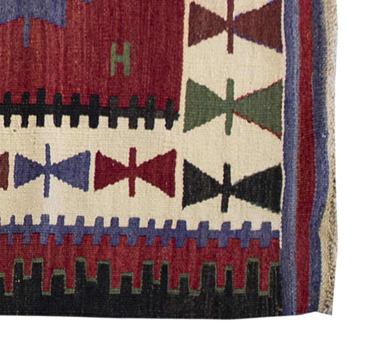 Vintage Kilim Rug, Oushak Area Kilim 3'1" x 4'4" feet 95 x 133 cm