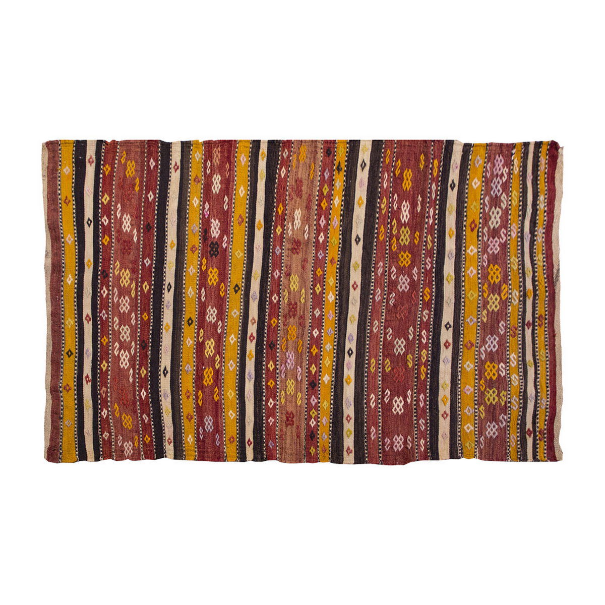 Vintage Kilim Rug, Konya Kilim 3'1" x 5'7" feet 94 x 170 cm