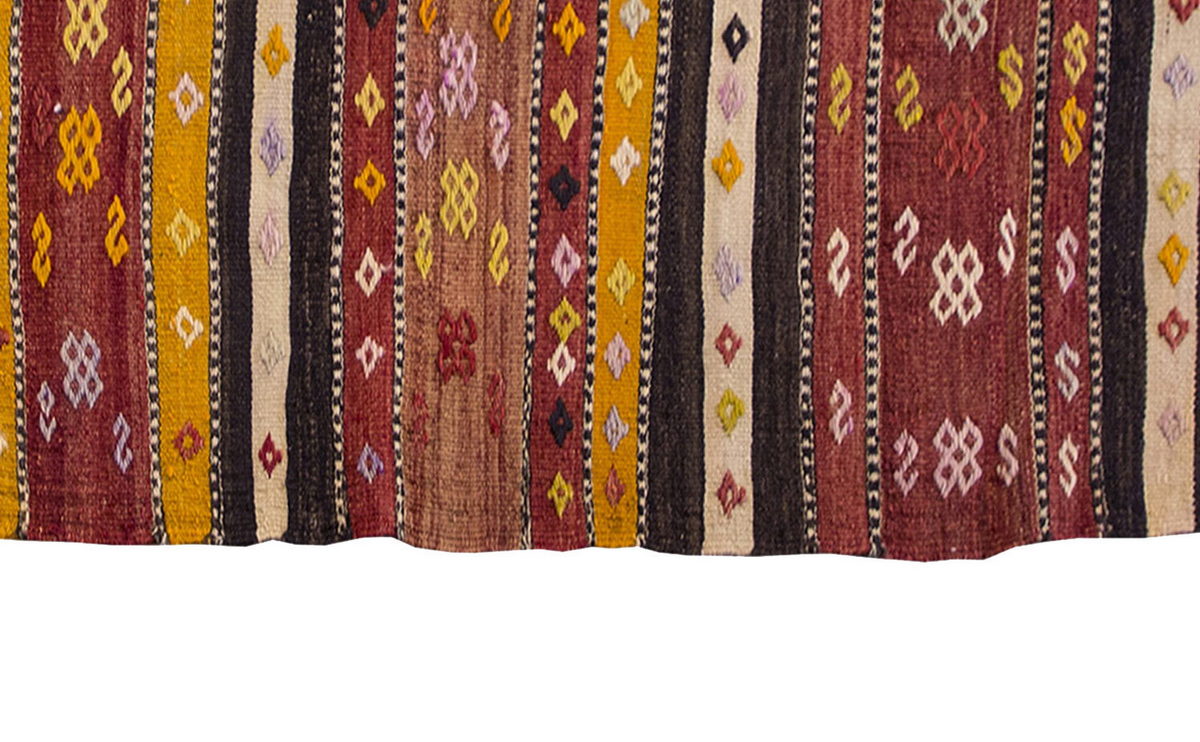 Vintage Kilim Rug, Konya Kilim 3'1" x 5'7" feet 94 x 170 cm
