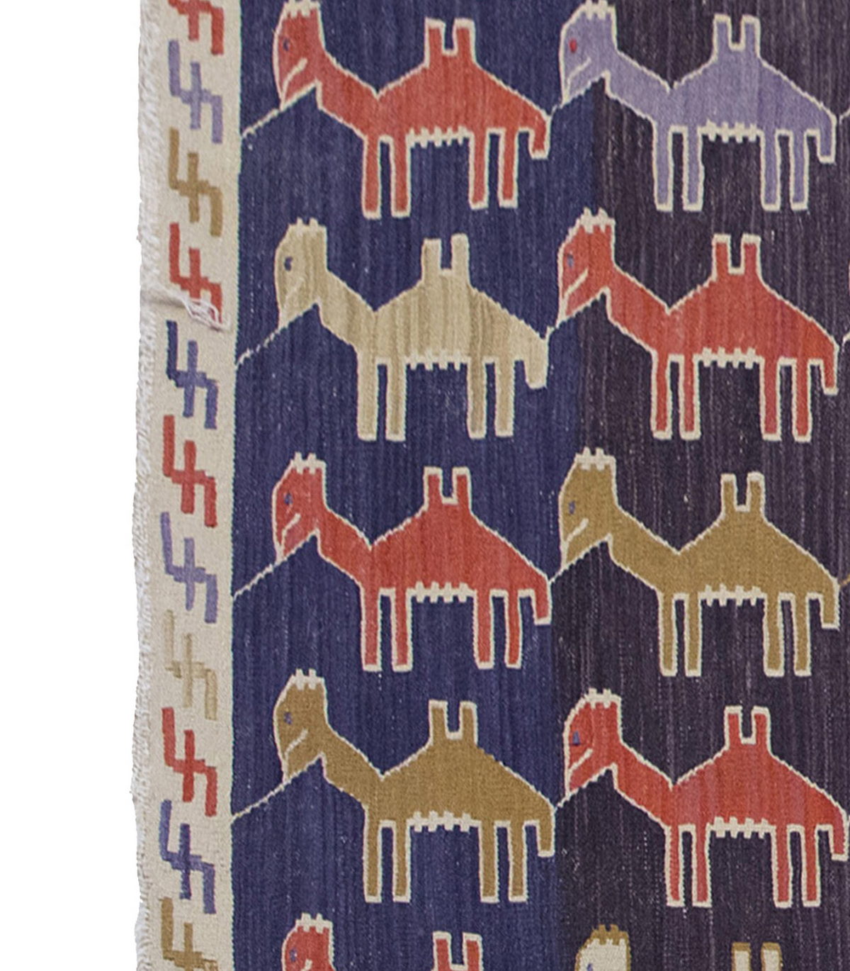 Vintage Kilim Rug, Konya Kilim 3'2" x 6" feet 96 x 184 cm