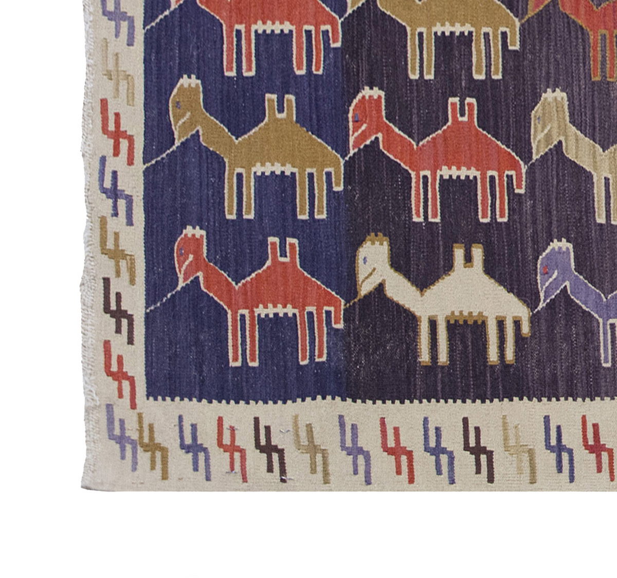 Vintage Kilim Rug, Konya Kilim 3'2" x 6" feet 96 x 184 cm