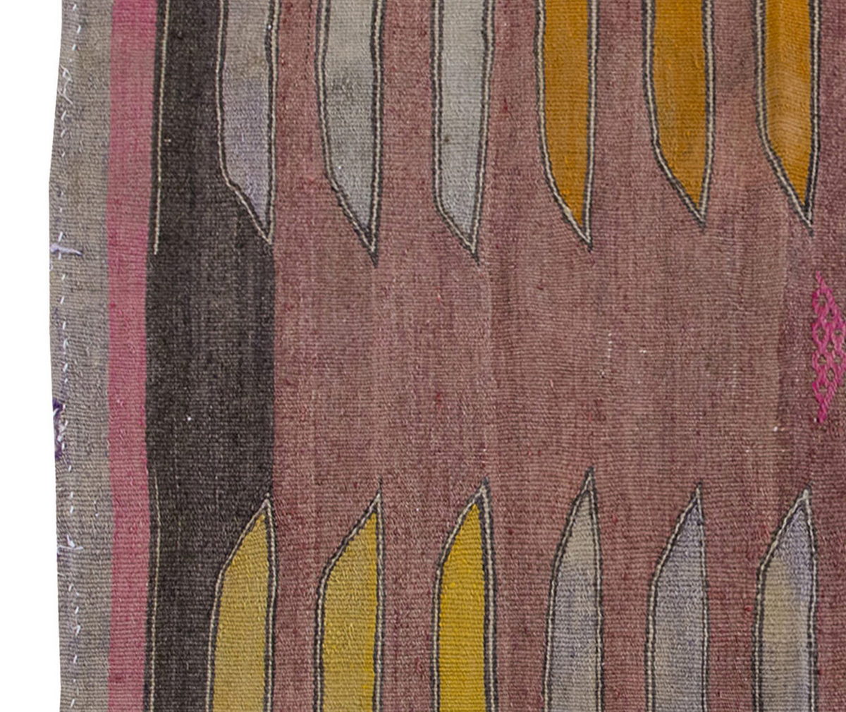 Vintage Kilim Rug,Bodrum Milas Kilim 3'3" x 3'7" feet 98 x 109 cm