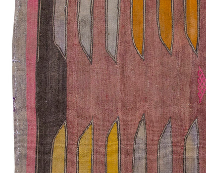 Vintage Kilim Rug,Bodrum Milas Kilim 3'3" x 3'7" feet 98 x 109 cm