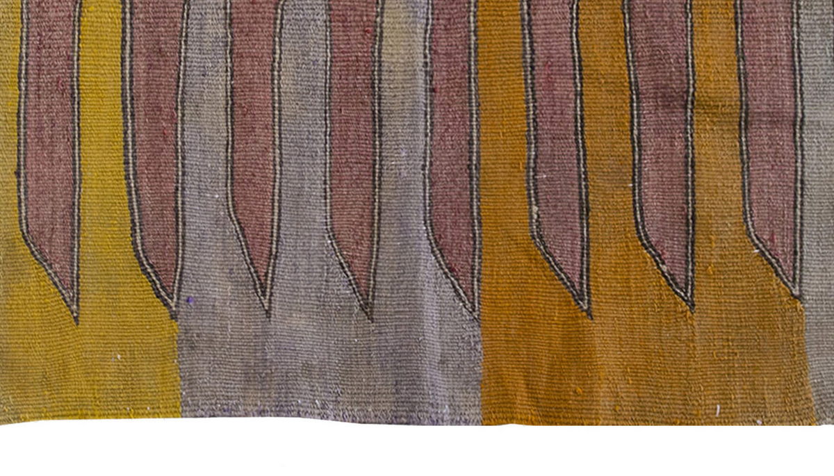 Vintage Kilim Rug,Bodrum Milas Kilim 3'3" x 3'7" feet 98 x 109 cm