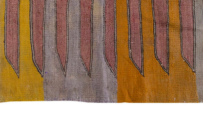Vintage Kilim Rug,Bodrum Milas Kilim 3'3" x 3'7" feet 98 x 109 cm