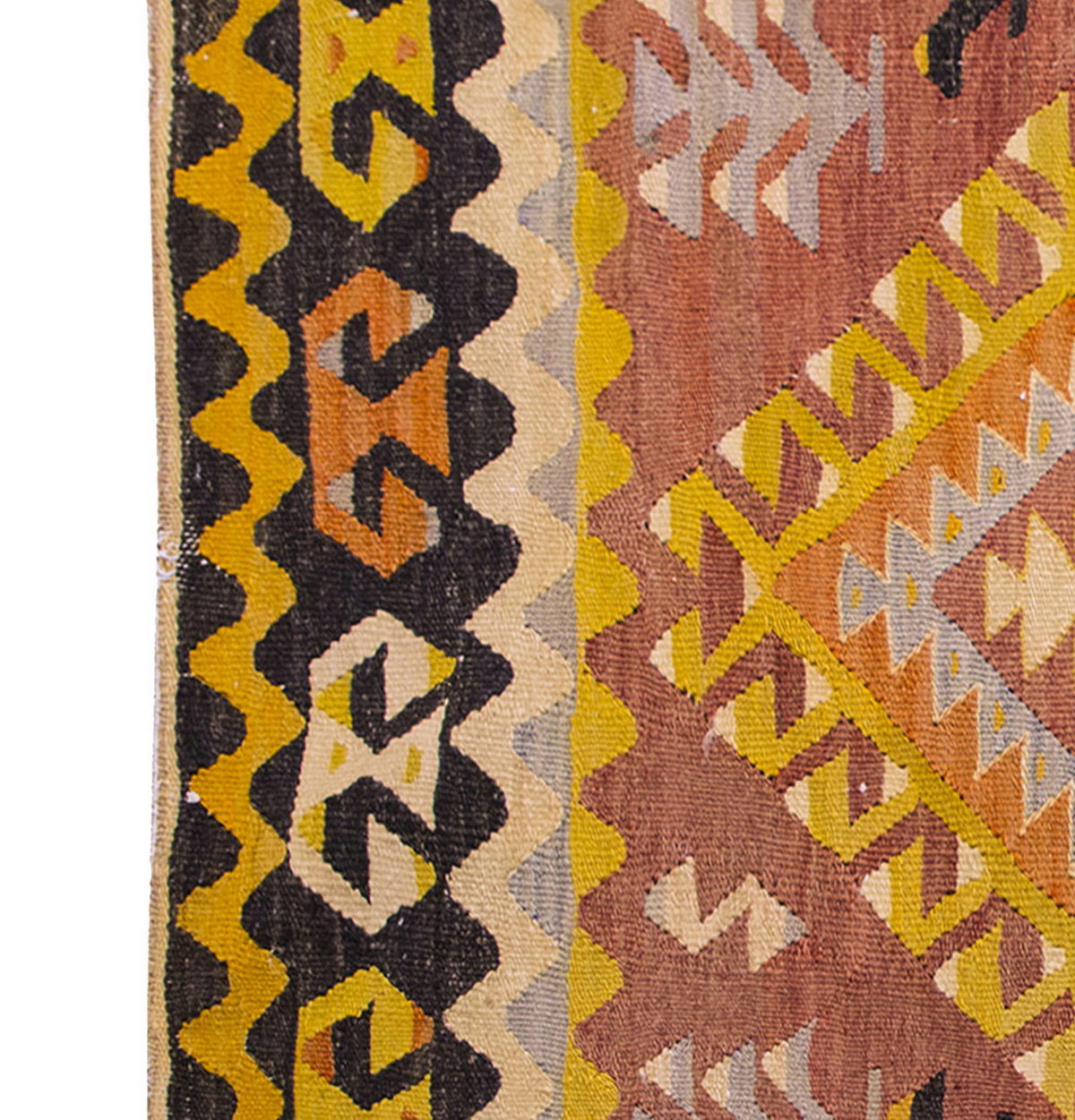 Vintage Kilim Rug,Denizli Eşme Kilim 3'3" x 4'8" feet 100 x 142 cm