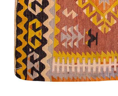 Vintage Kilim Rug,Denizli Eşme Kilim 3'3" x 4'8" feet 100 x 142 cm