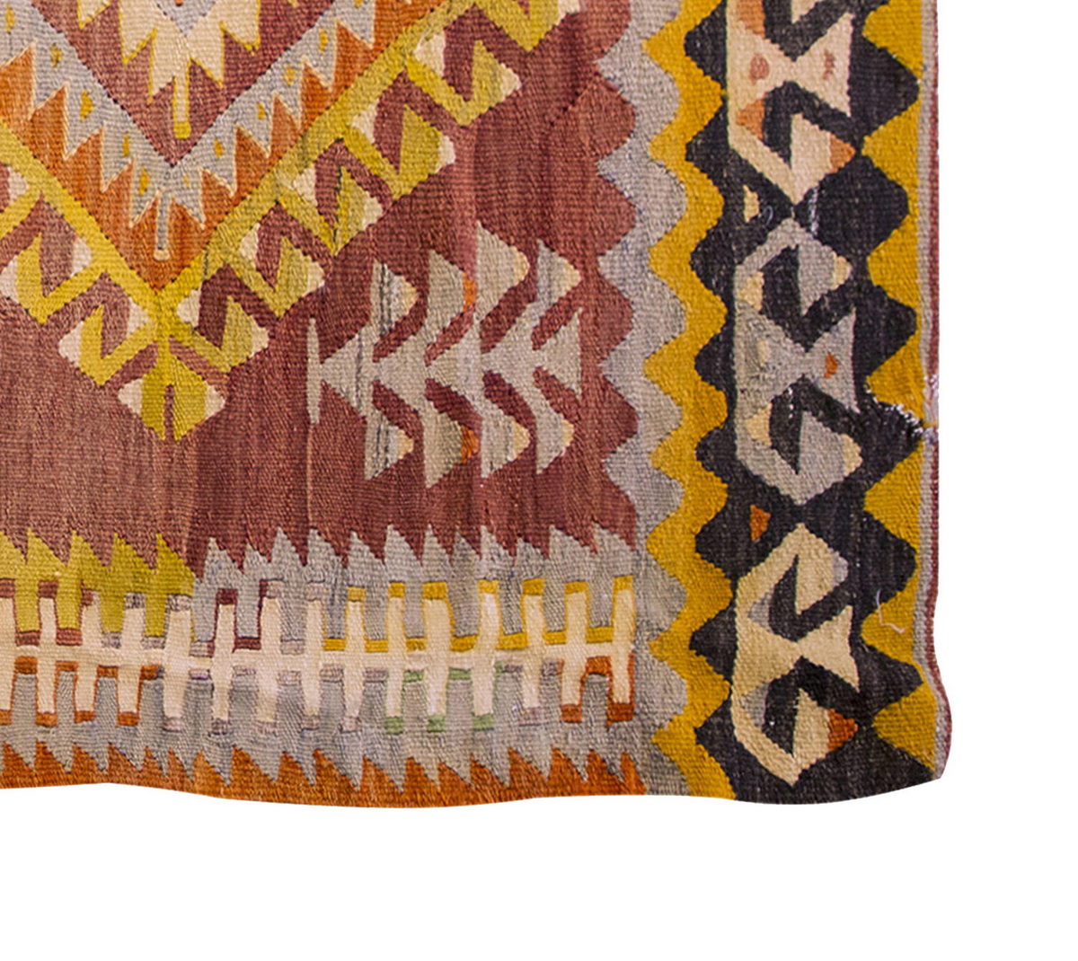 Vintage Kilim Rug,Denizli Eşme Kilim 3'3" x 4'8" feet 100 x 142 cm
