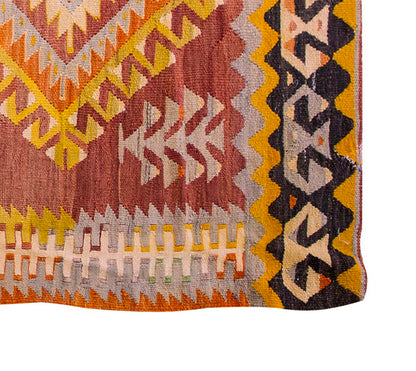 Vintage Kilim Rug,Denizli Eşme Kilim 3'3" x 4'8" feet 100 x 142 cm