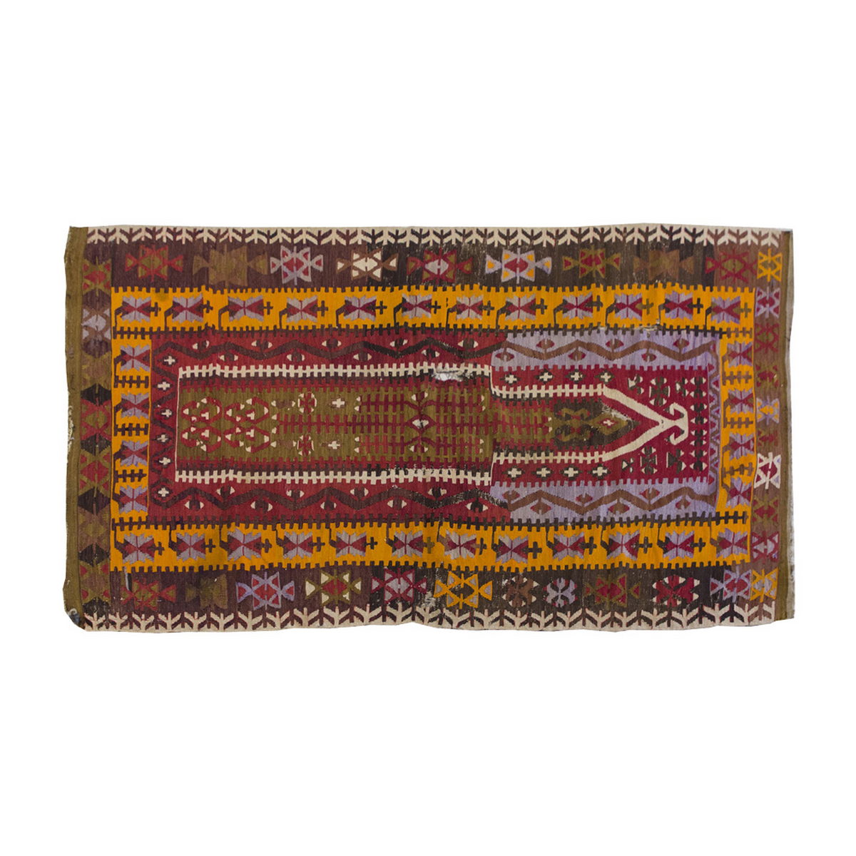 Vintage Kilim Rug,Kırşehir Kilim 3'3" x 6" feet 99 x 184 cm