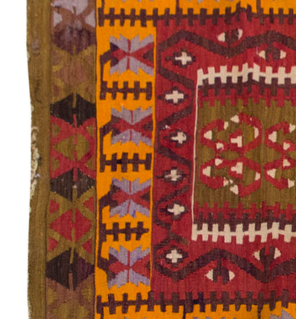 Vintage Kilim Rug,Kırşehir Kilim 3'3" x 6" feet 99 x 184 cm