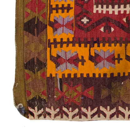 Vintage Kilim Rug,Kırşehir Kilim 3'3" x 6" feet 99 x 184 cm