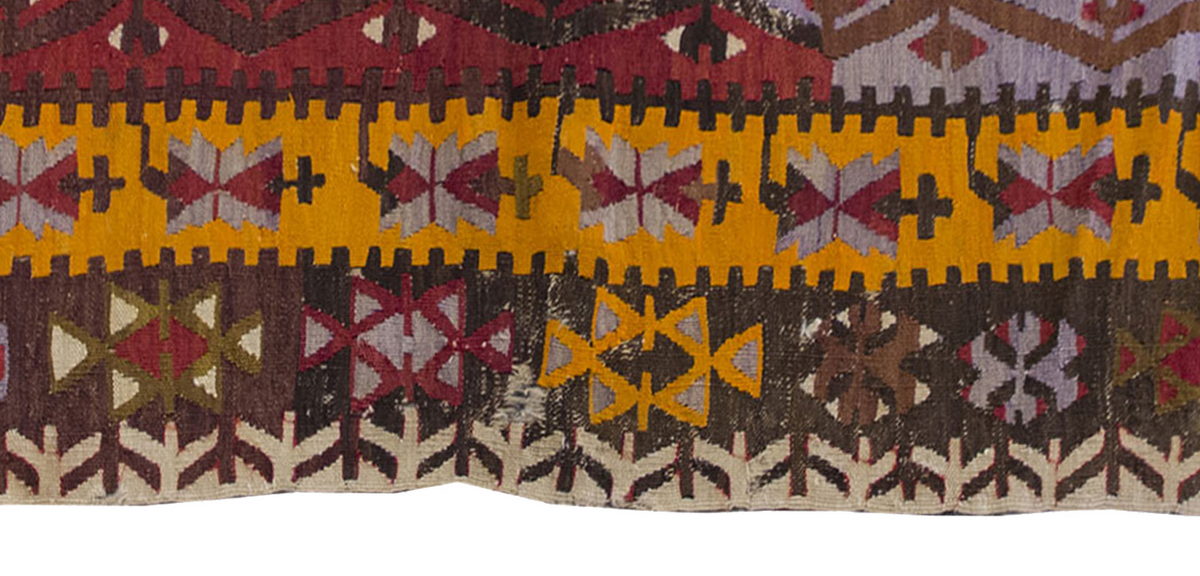 Vintage Kilim Rug,Kırşehir Kilim 3'3" x 6" feet 99 x 184 cm