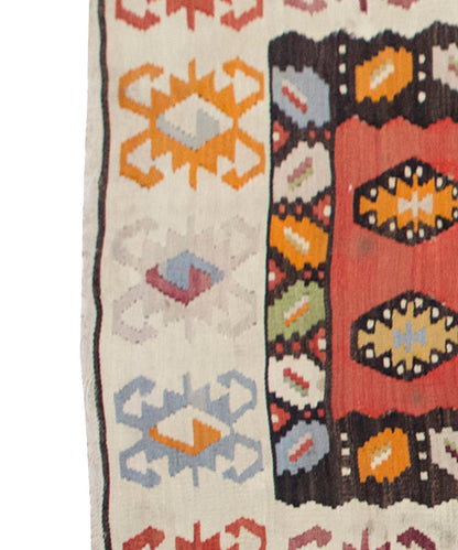 Vintage Kilim Rug,Besarabian Kilim 3'3" x 7" feet 98 x 210 cm