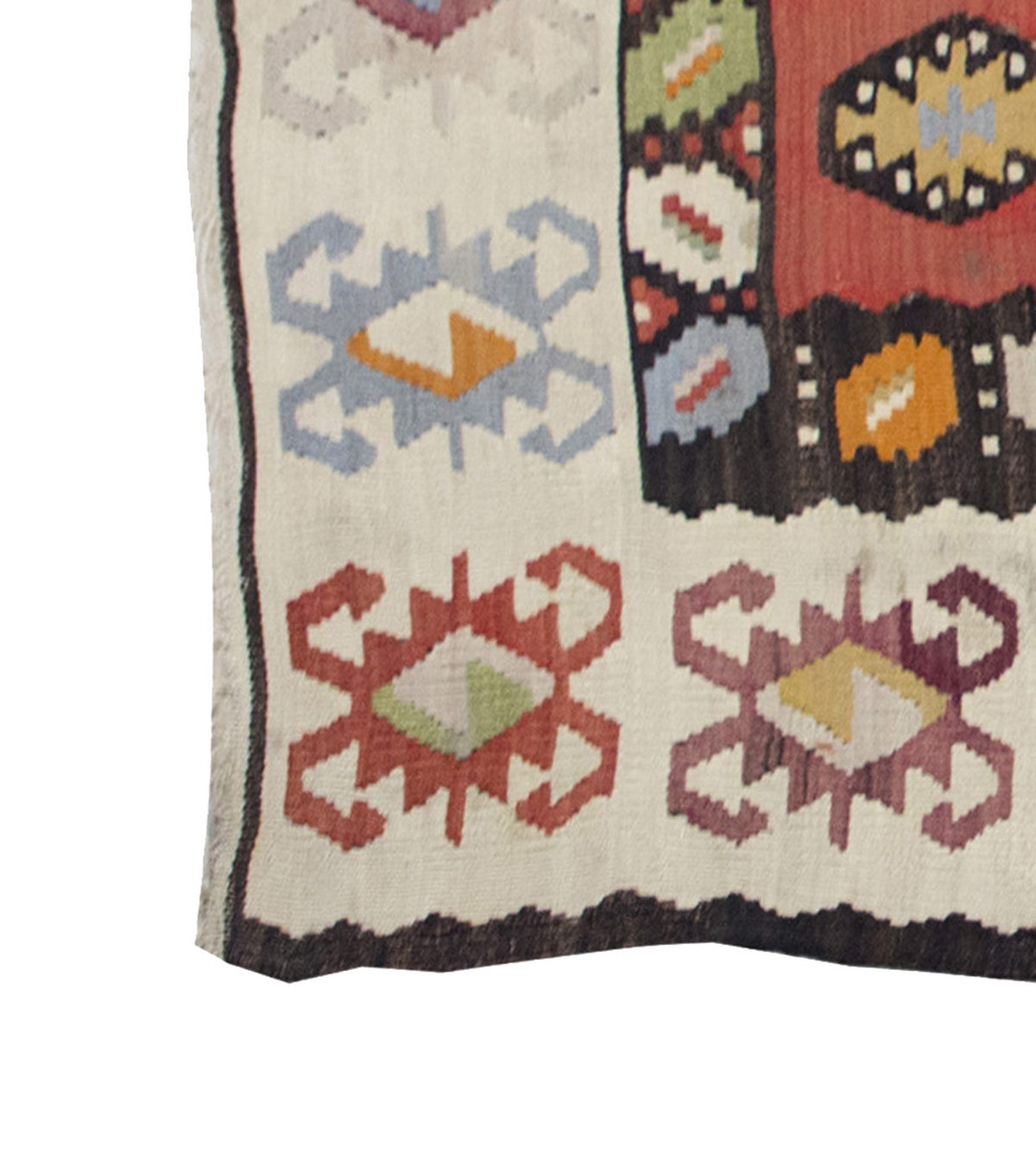 Vintage Kilim Rug,Besarabian Kilim 3'3" x 7" feet 98 x 210 cm