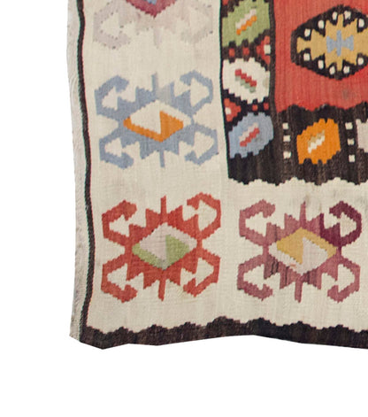 Vintage Kilim Rug,Besarabian Kilim 3'3" x 7" feet 98 x 210 cm