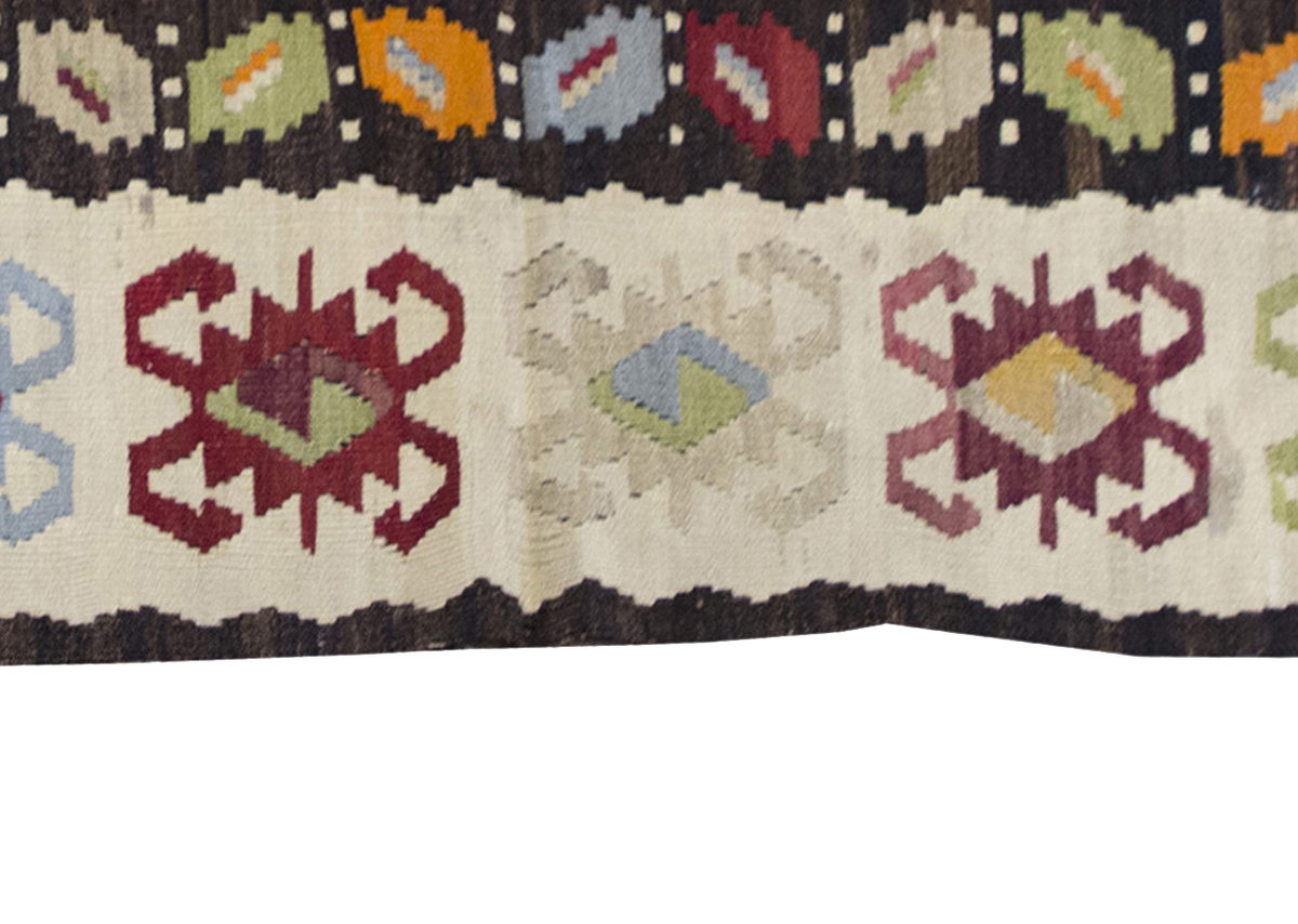 Vintage Kilim Rug,Besarabian Kilim 3'3" x 7" feet 98 x 210 cm