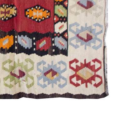 Vintage Kilim Rug,Besarabian Kilim 3'3" x 7" feet 98 x 210 cm