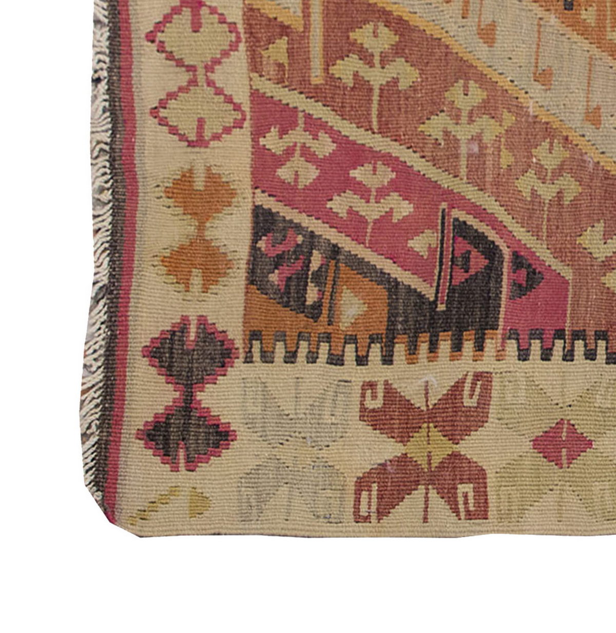 Vintage Kilim Rug,Adana Kilim 3'4" x 4'6" feet 102 x 138 cm