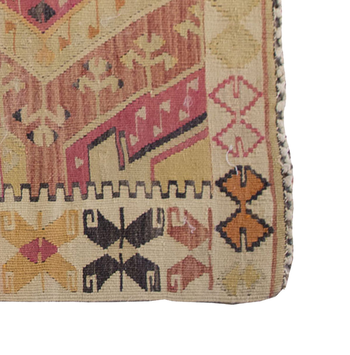 Vintage Kilim Rug,Adana Kilim 3'4" x 4'6" feet 102 x 138 cm