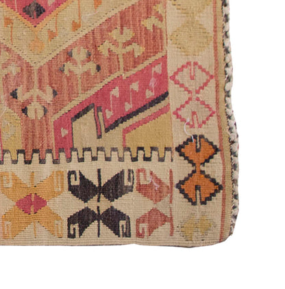 Vintage Kilim Rug,Adana Kilim 3'4" x 4'6" feet 102 x 138 cm