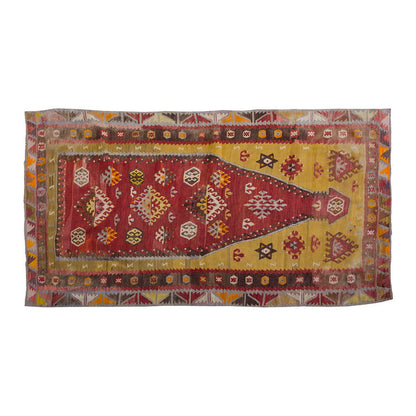 Vintage Kilim Rug,Sivas Şarkışla Kilim 3'4" x 5'5" feet 101 x 164 cm
