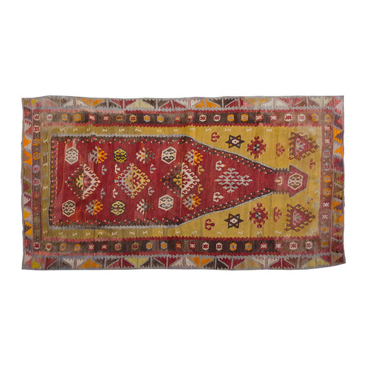 Vintage Kilim Rug,Sivas Şarkışla Kilim 3'4" x 5'5" feet 101 x 164 cm