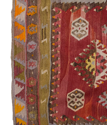 Vintage Kilim Rug,Sivas Şarkışla Kilim 3'4" x 5'5" feet 101 x 164 cm