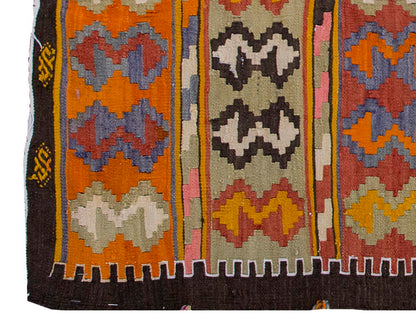 Vintage Kilim Rug,Adana Kilim 3'4" x 6" feet 101 x 180 cm