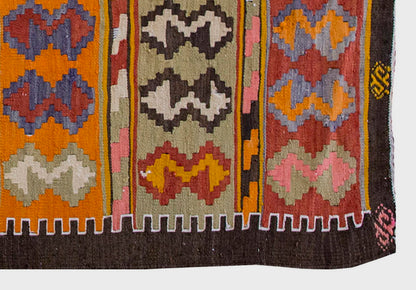 Vintage Kilim Rug,Adana Kilim 3'4" x 6" feet 101 x 180 cm