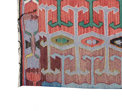 Vintage Kilim Rug,Denizli Kilim 3'4" x 6'5" feet 102 x 195 cm