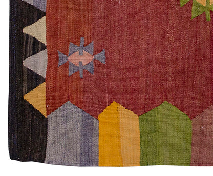 Vintage Kilim Rug,west Part of Turkey Kilim 3'5" x 3'5" feet 104 x 105 cm