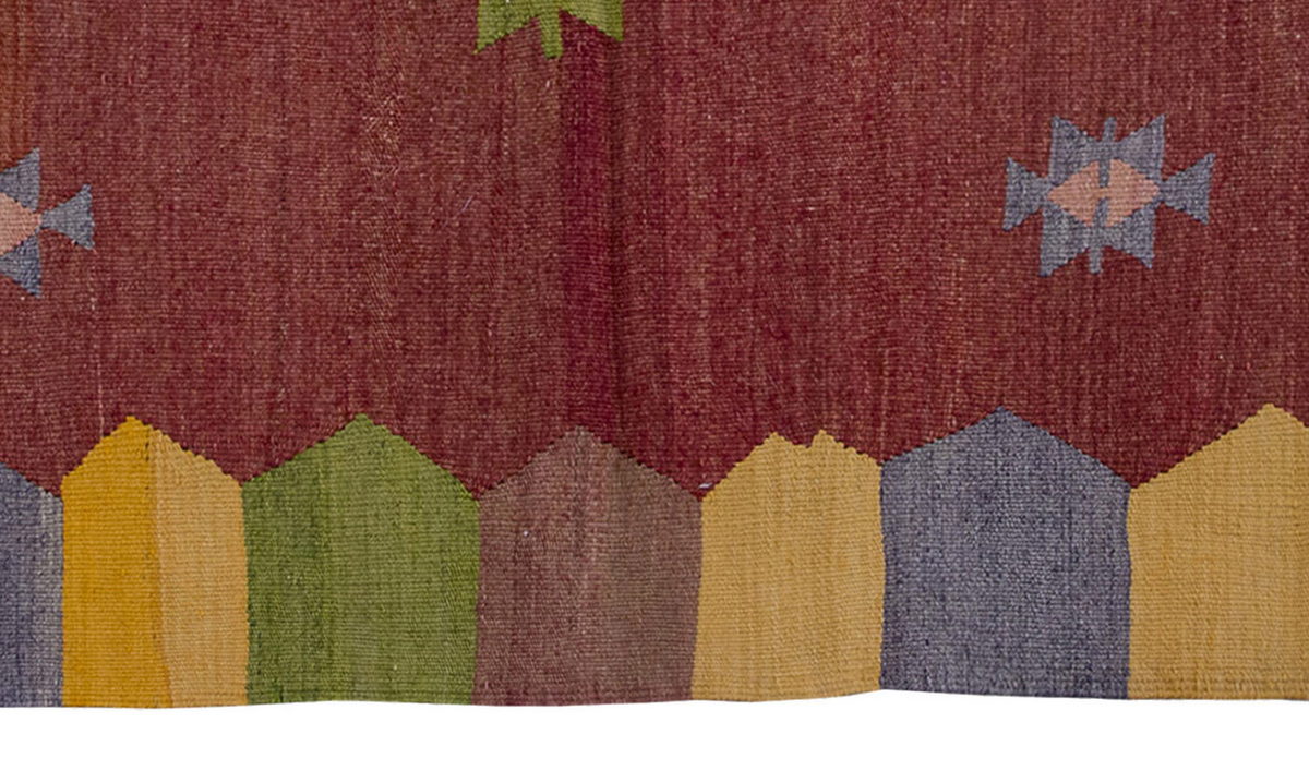 Vintage Kilim Rug,west Part of Turkey Kilim 3'5" x 3'5" feet 104 x 105 cm