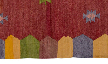 Vintage Kilim Rug,west Part of Turkey Kilim 3'5" x 3'5" feet 104 x 105 cm