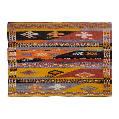 Vintage Kilim Rug,West Part of Turkey Kilim 3'5" x 3'6" feet 103 x 106 cm
