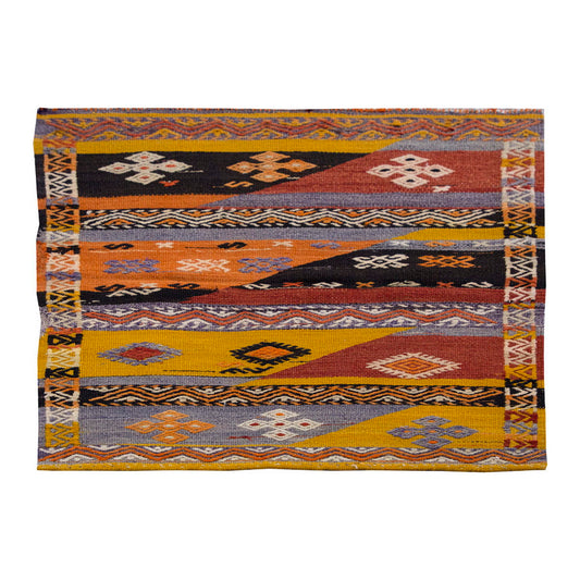 Vintage Kilim Rug,West Part of Turkey Kilim 3'5" x 3'6" feet 103 x 106 cm