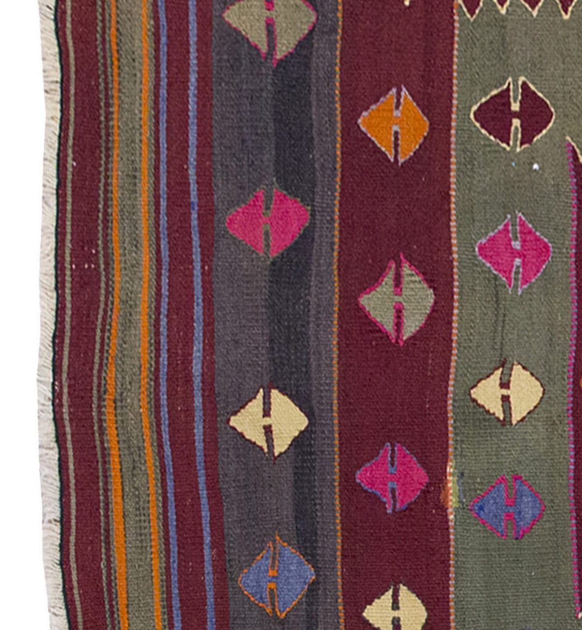 Vintage Kilim Rug,Balıkesir Kilim 3'5" x 3'9" feet 103 x 114 cm