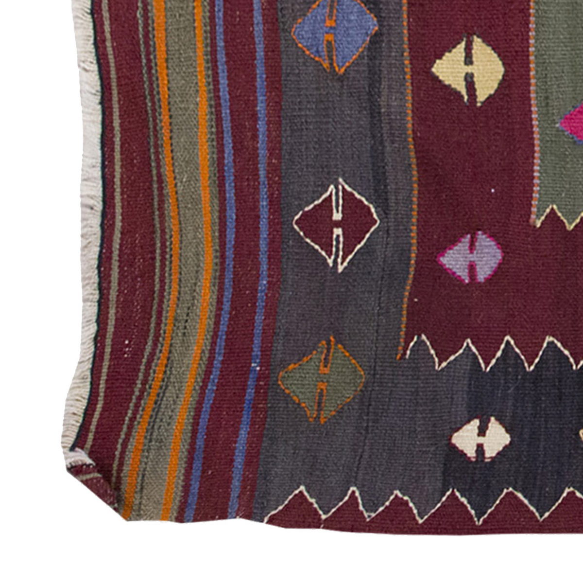 Vintage Kilim Rug,Balıkesir Kilim 3'5" x 3'9" feet 103 x 114 cm