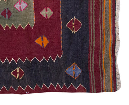 Vintage Kilim Rug,Balıkesir Kilim 3'5" x 3'9" feet 103 x 114 cm